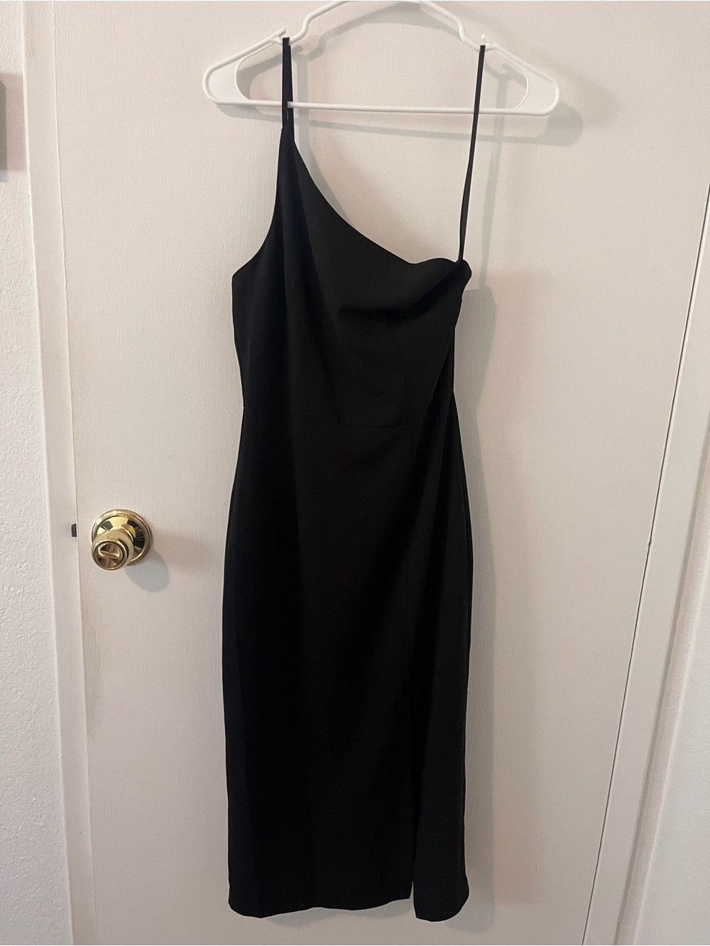 Petal & Pup One Shoulder Black Mini Slip Dress Size 2